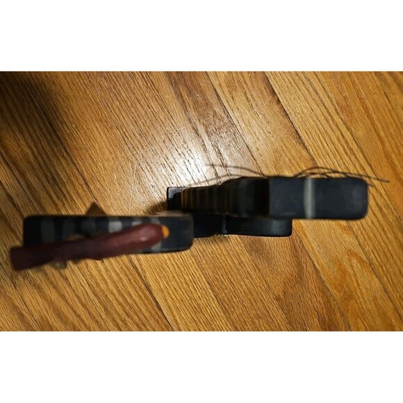 Rustic Folk Art Black & Gray Cat With a  Heart Bird & Bird House Wood Décor - Picture 7 of 8